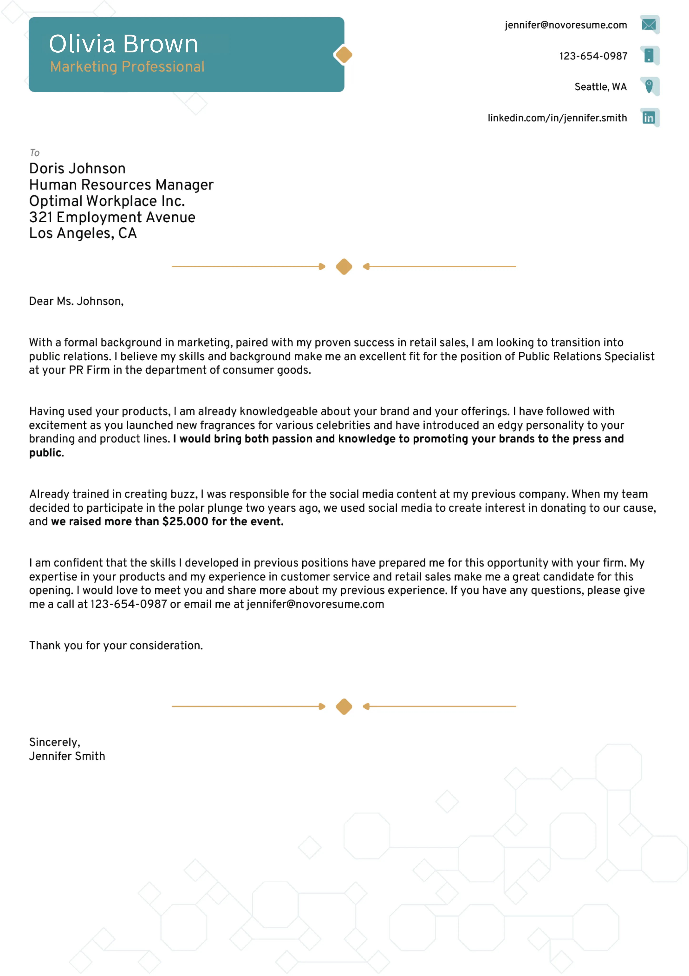 College Templates for Cover Letter