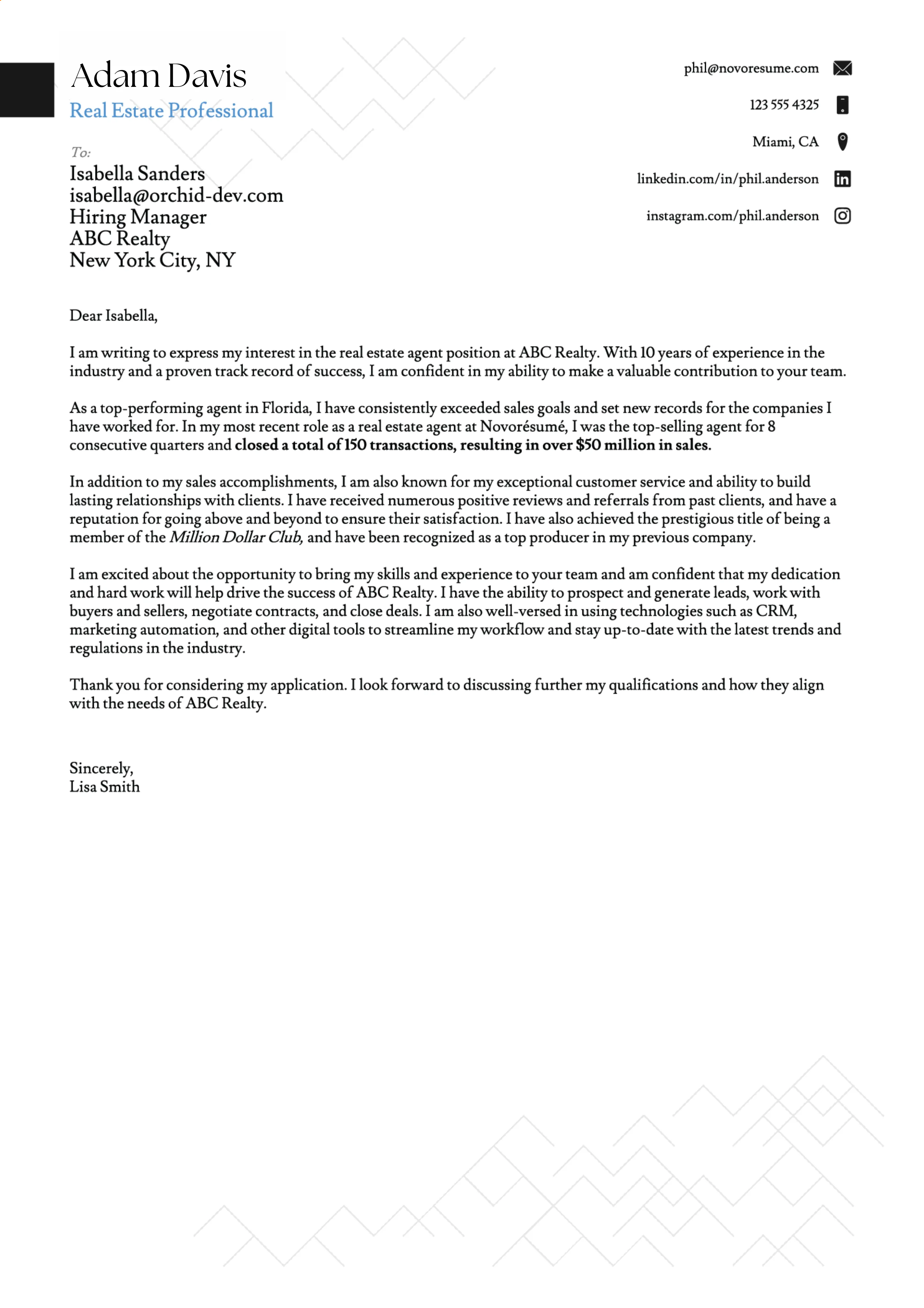 Combined Templates for Cover Letter